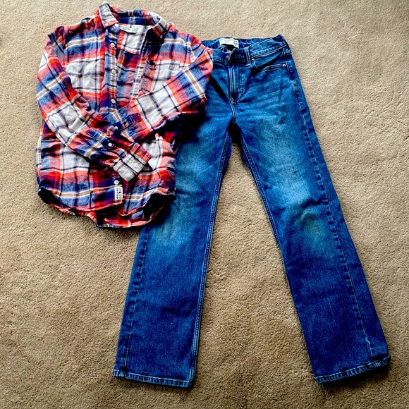 abercrombie kids Other - Boys Abercrombie jeans and flannel size 13/14